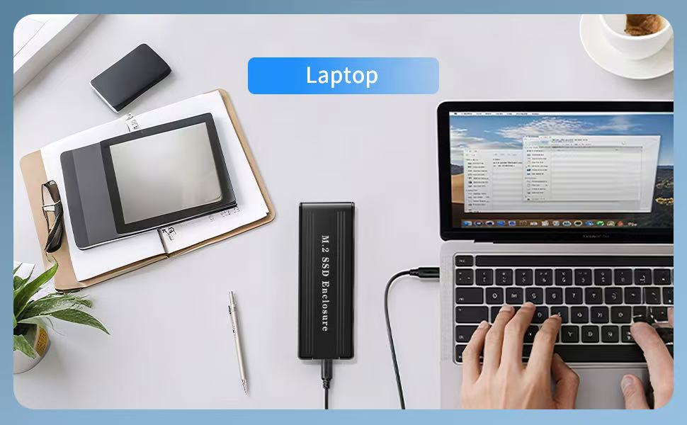 Zilkee NVMe & M.2 SSD Recovery Enclosure — Read Any Modern Laptop SSD (USB-C & USB-A, 10 Gbps)