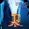 Zilkee Powerfan - 10000mAh Waist Clip Fan Wearable Fan Portable Personal Body Fan Powerful Cooling and Heatstroke Prevention Fan