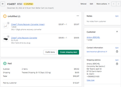 EXTRA SHIPPING FEE for Antony Berchel