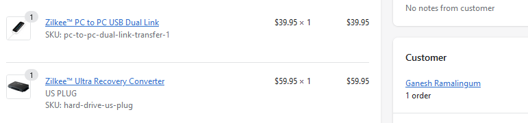 EXTRA SHIPPING FEE Mr. Ganesh Ramalingum