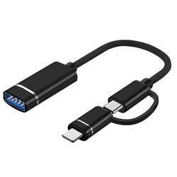 Zilkee™ 2-in-1 to USB 3.0 OTG Adapter Cable-